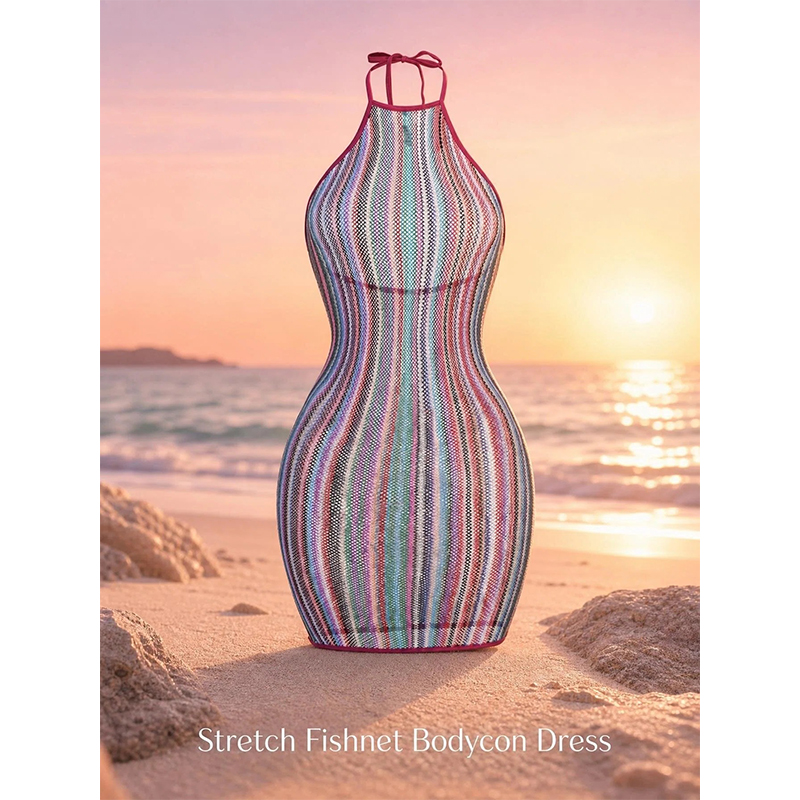 Cover Up Kaftan - 1PC Gaun Bodycon Wanita Seksi Berbahan