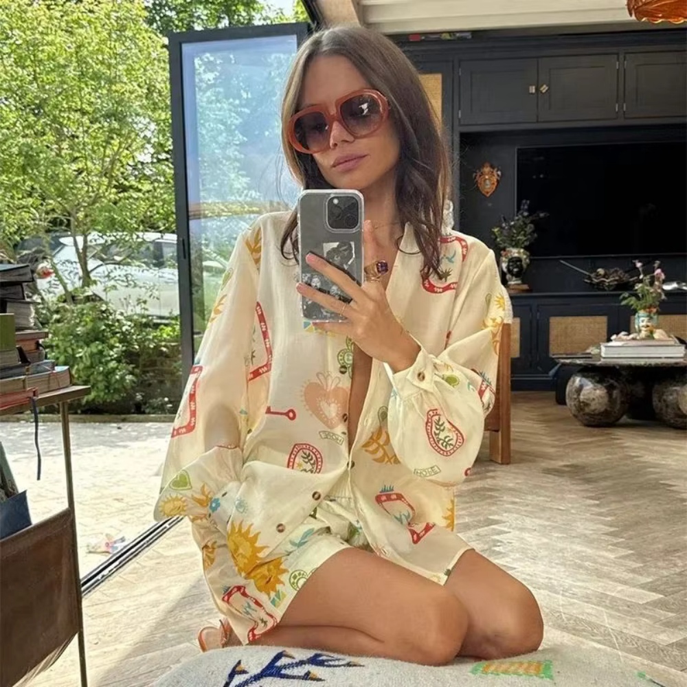 Setelan 2 potong pinggang elas - Romper Floral Print ulasan dan harga