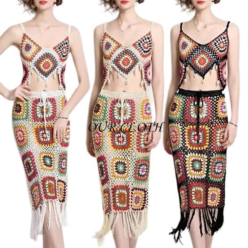 Atasan Crop Cami Rajutan Rajut - Crop Top Crochet ulasan dan harga