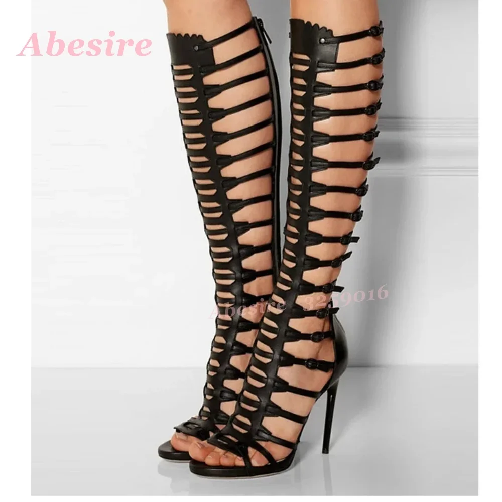 Sandal Musim Panas Multi-Gespe - Sandal Strappy Heeled ulasan dan harga