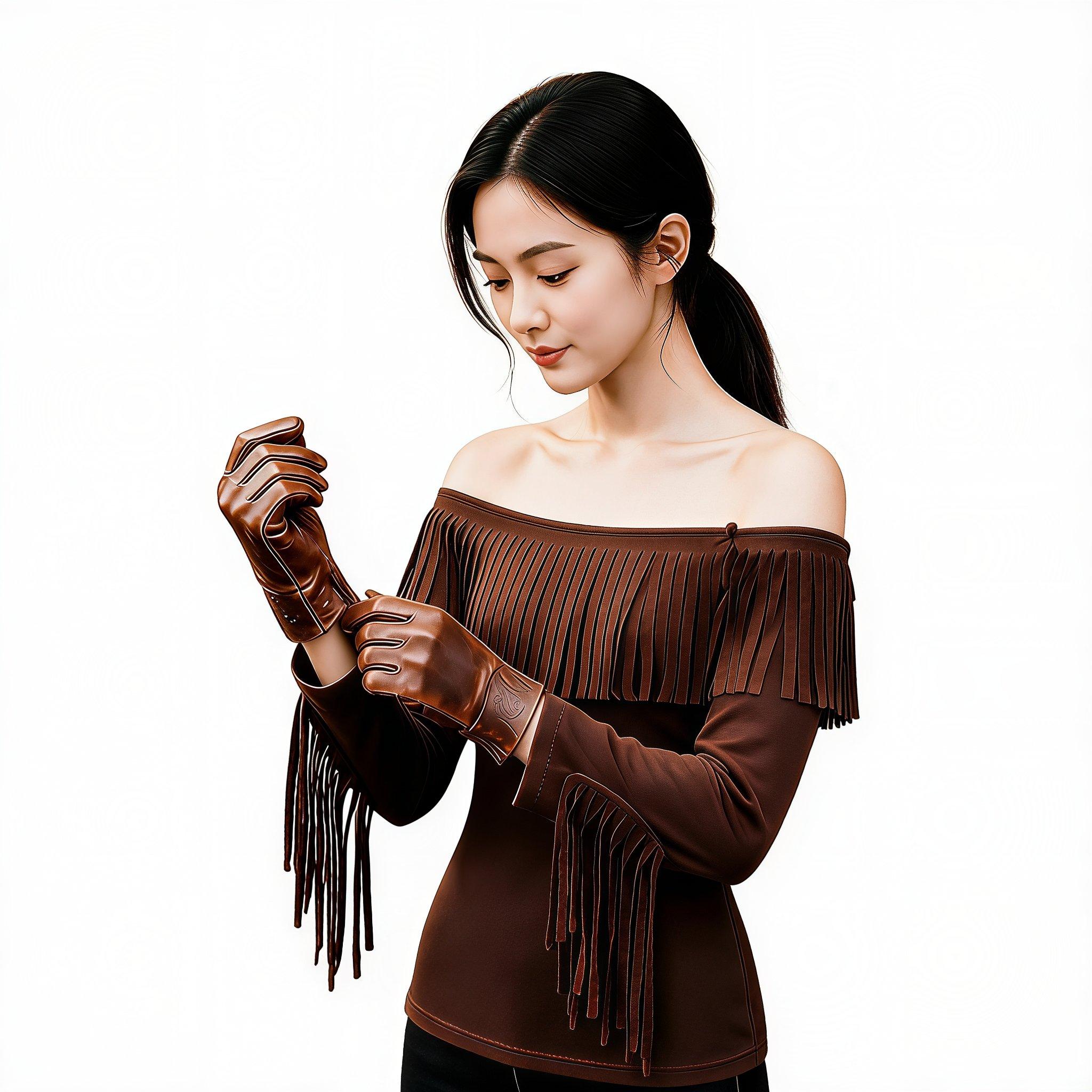 Gaun bergaya koboi wanita, mod - Blouse Off Shoulder ulasan dan harga